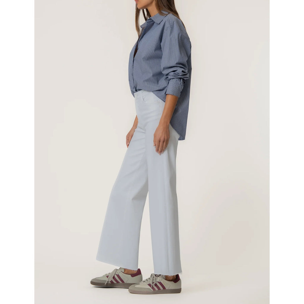 KUT FROM THE KLOTH Meg Wide Leg Jeans 8 PETITE Optic White High-Rise Fab AB NWT