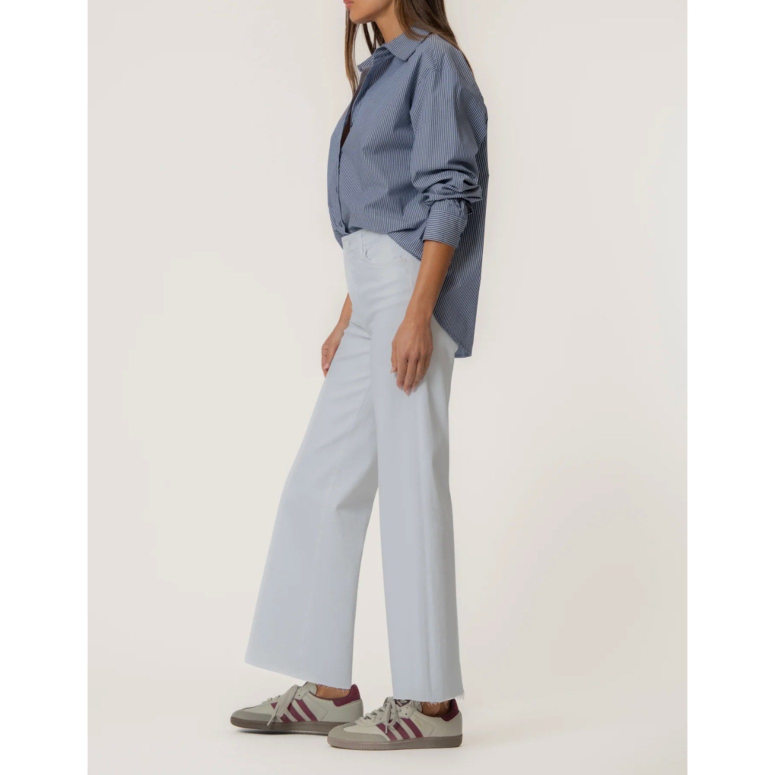 KUT FROM THE KLOTH Meg Wide Leg Jeans 8 PETITE Optic White High-Rise Fab AB NWT