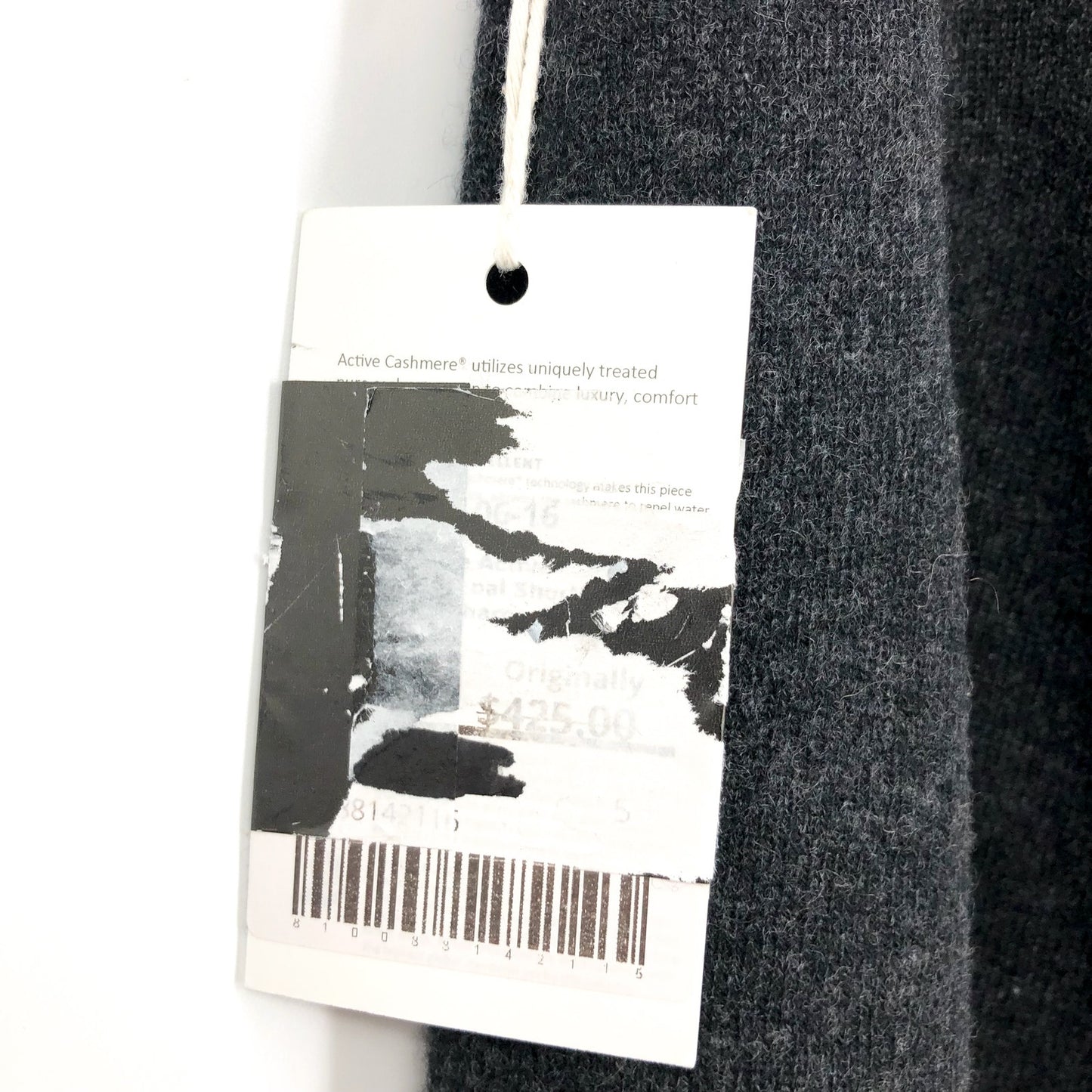 ACTIVE CASHMERE Men's Cashmere Shorts Large Grey Seamless Athletic Fit NWT