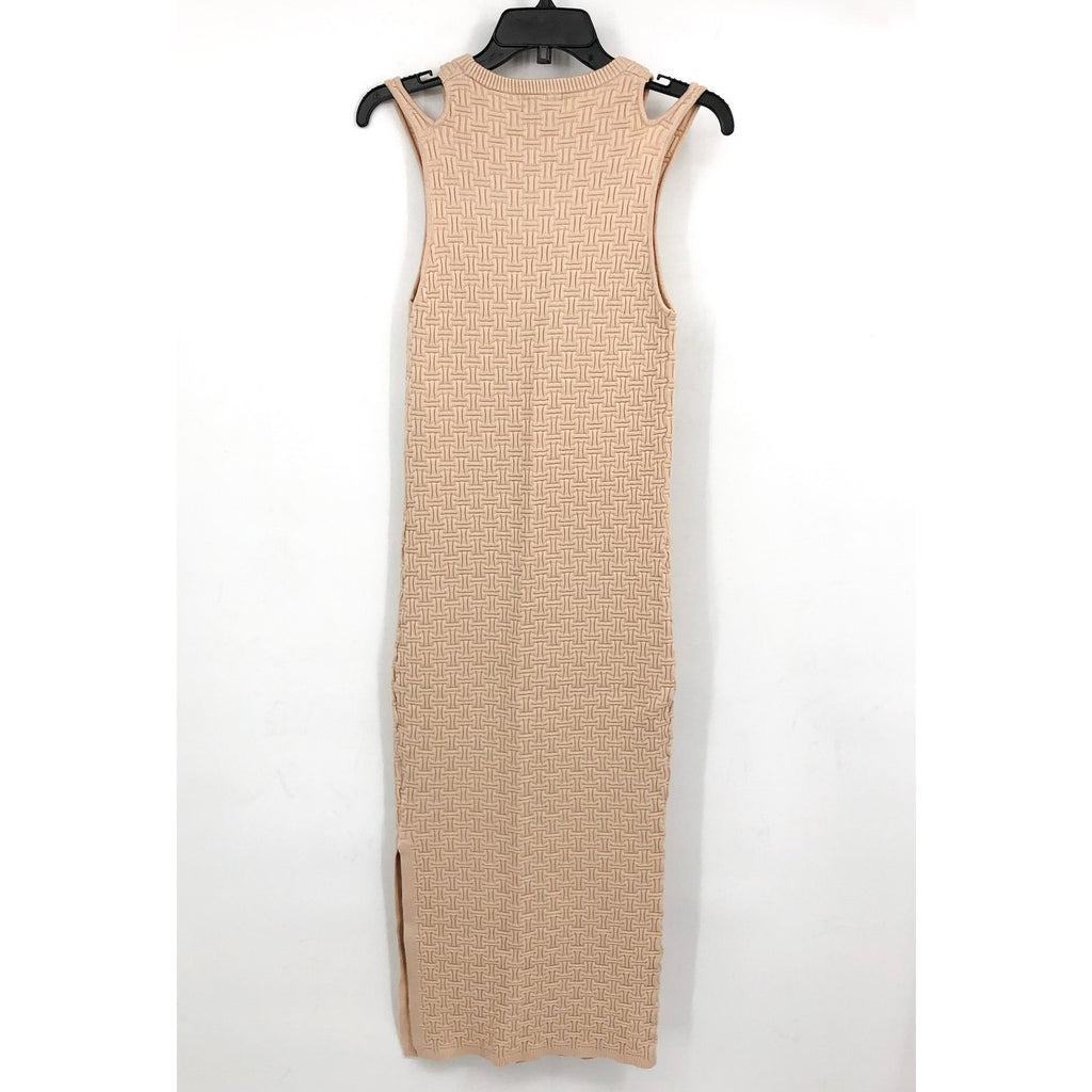 MONROW Women's Supersoft Sweater Knit Tank Midi Dress Small Cream Sleeveless NWT