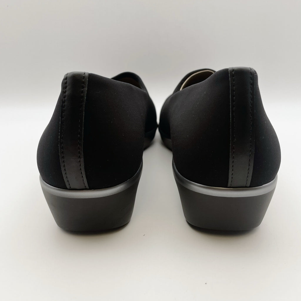 SAS Womens Bliss Slip-On Wedge Loafer US 11.5 M Black Leather Lined NIB