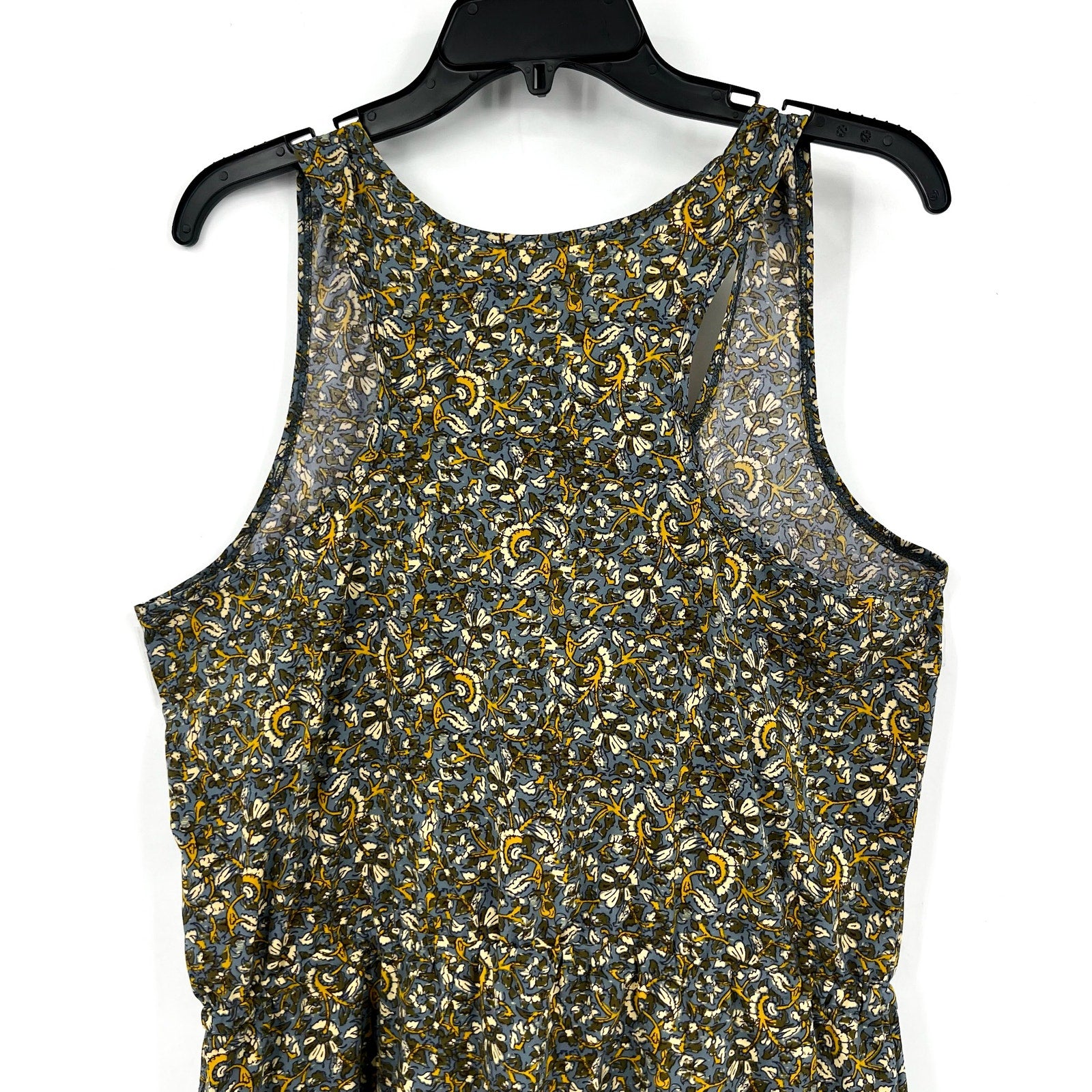 TOAD & CO Womens Sunkissed Livvy Tank Dress Large Green Black Floral NWT