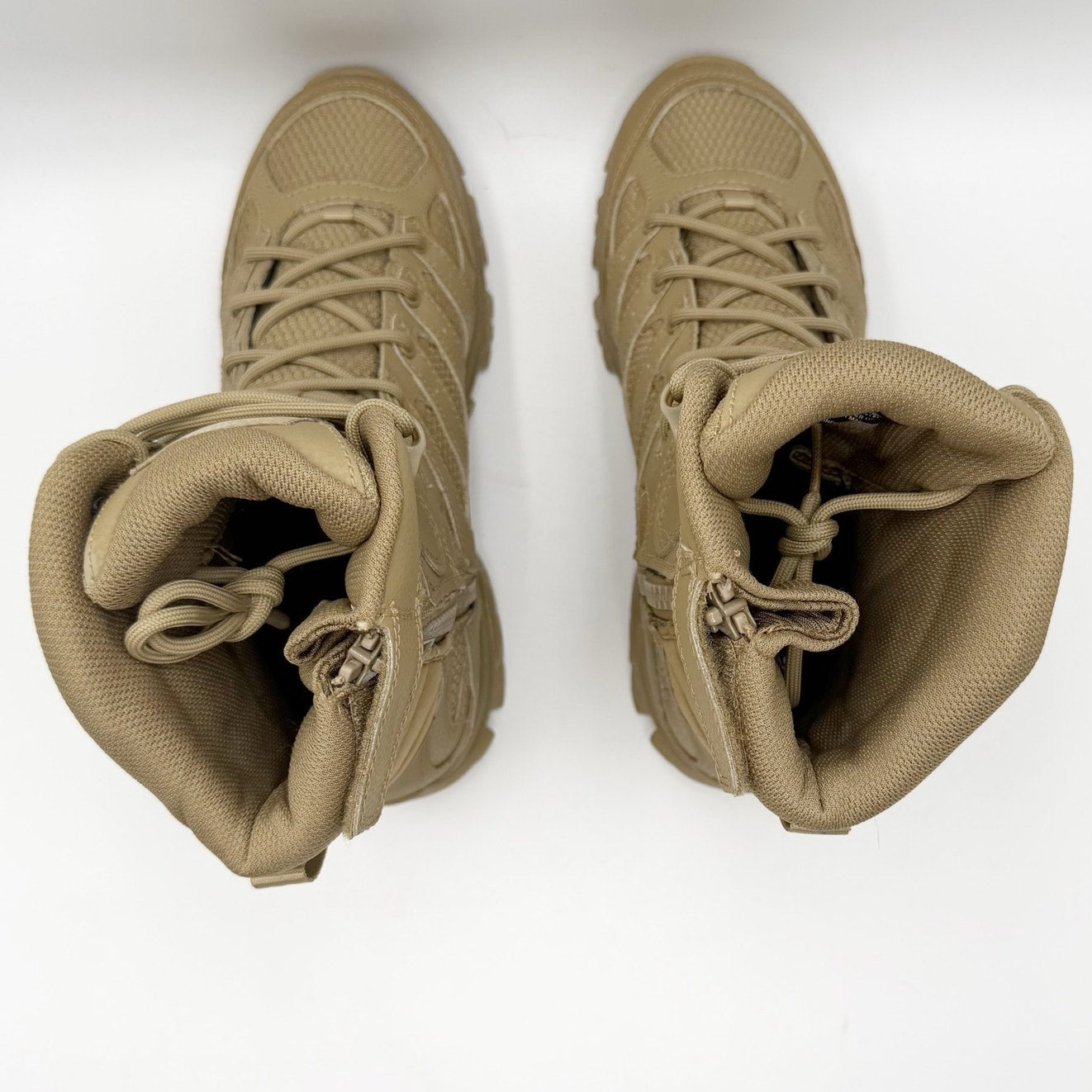Merrell Work Moab 3 8" Tactical Zip Boots Mens 6.5 Womens 8 Tan Leather WP NIB