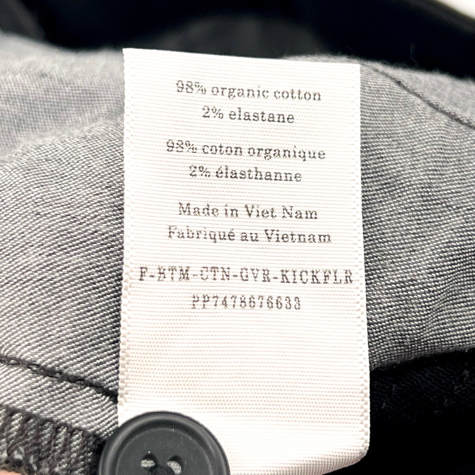 EVERLANE Women's Organic Kick Flare Pants Size 6 Black Stretch Twill NWT