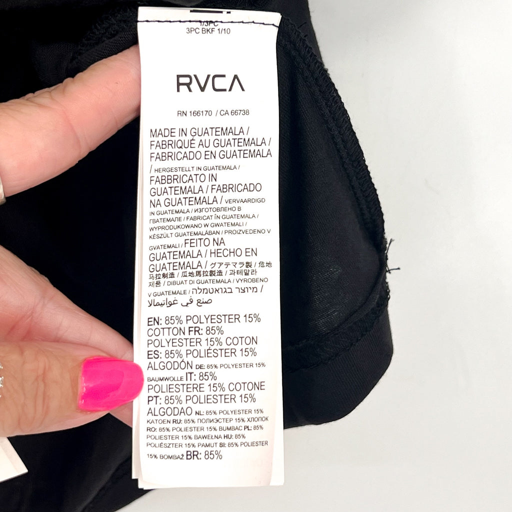 RVCA Men's Global Rank Vest Tank Top Large Black Performance Fit NWT