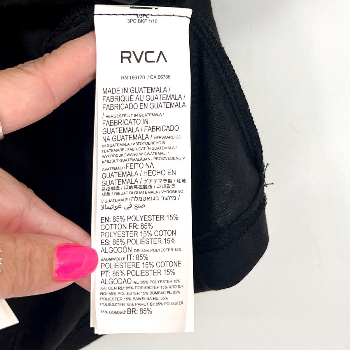 RVCA Men's Global Rank Vest Tank Top Large Black Performance Fit NWT