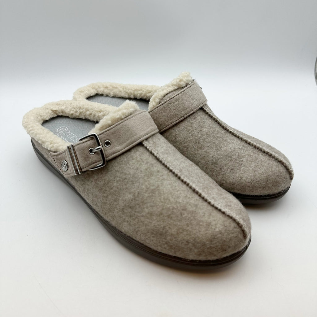 Bzees Womens Eternity Mules Size 6 M EU 36 Beige Taupe Slip On NIB