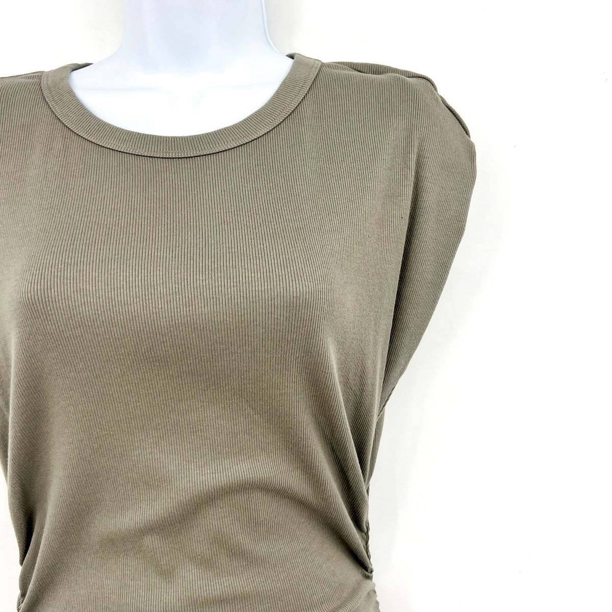 MICHAEL STARS Womens Ricci T-Shirt Dress Small Olive Green Short Sleeve NWT