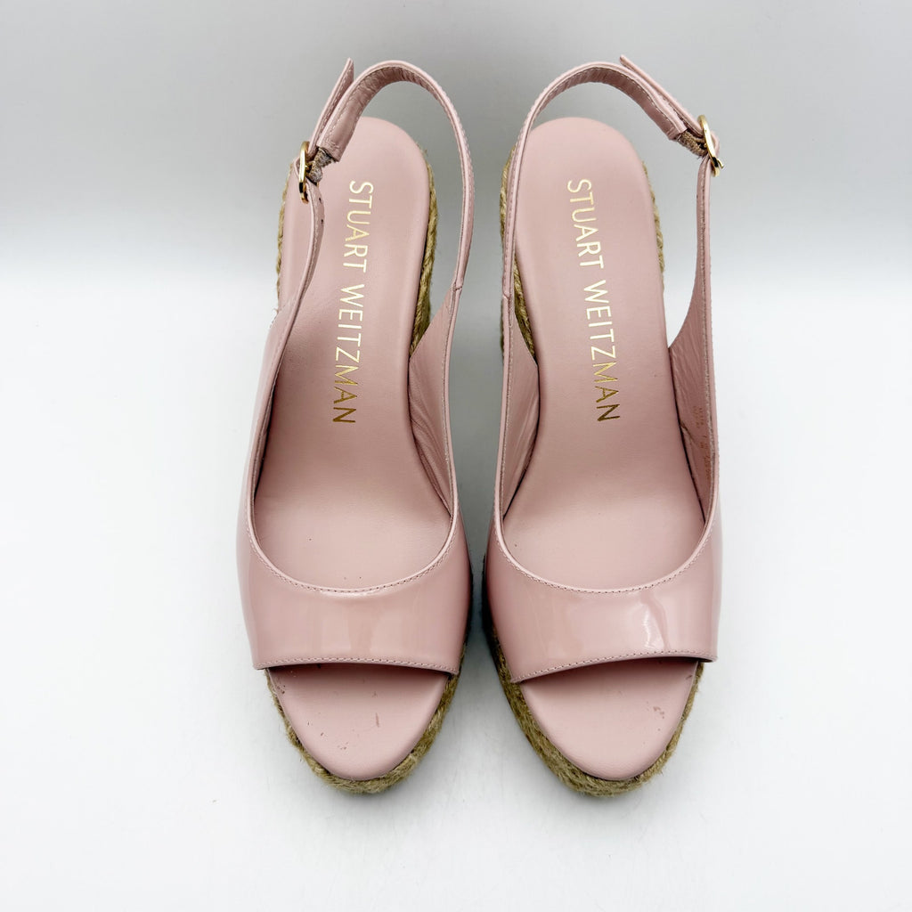 Stuart Weitzman Womens Island Sandal Espadrille Wedge US 9B EU 39.5 Pink NIB