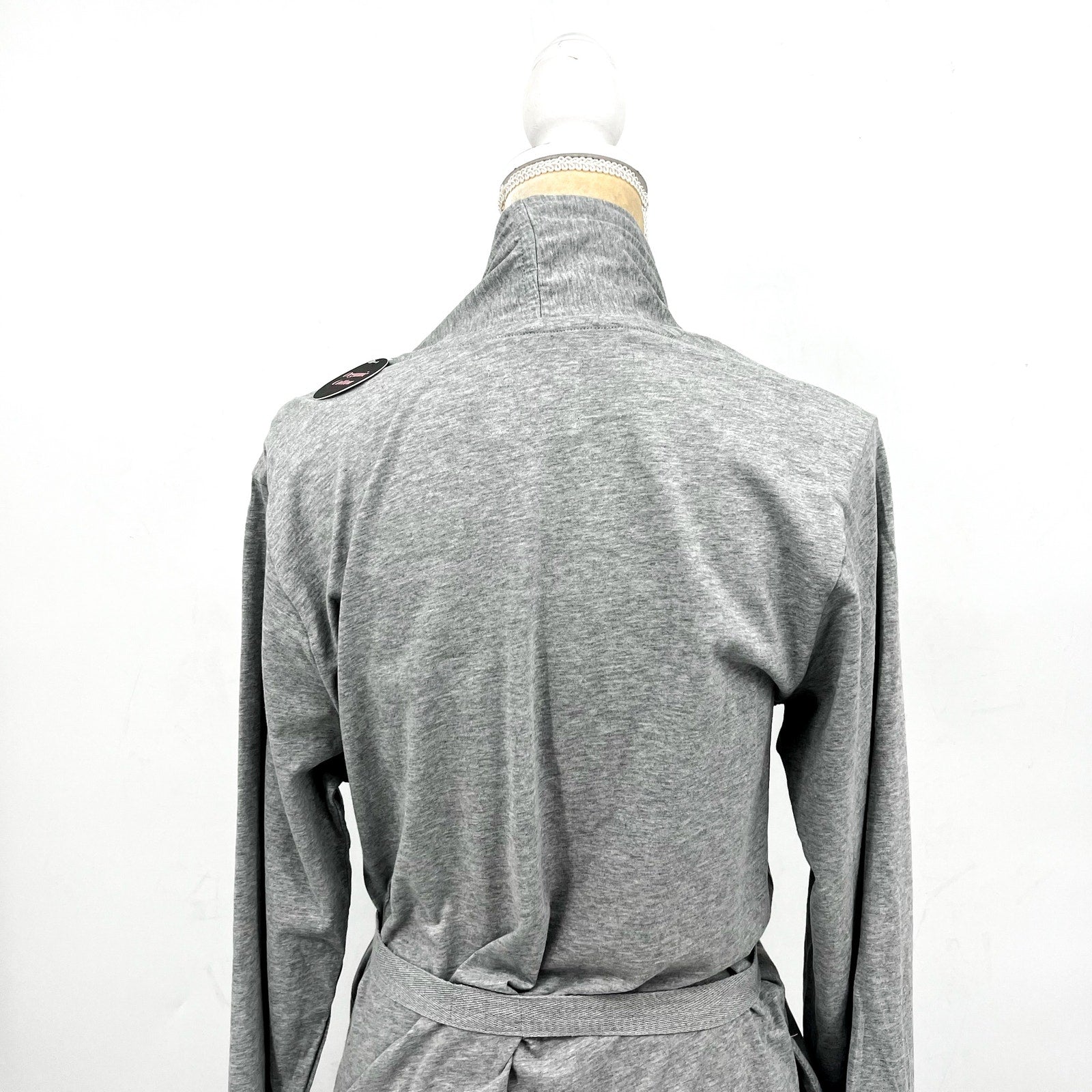 NATURAL SKIN ORGANICS Women's Juliana Robe Large Heather Grey Cotton NWT