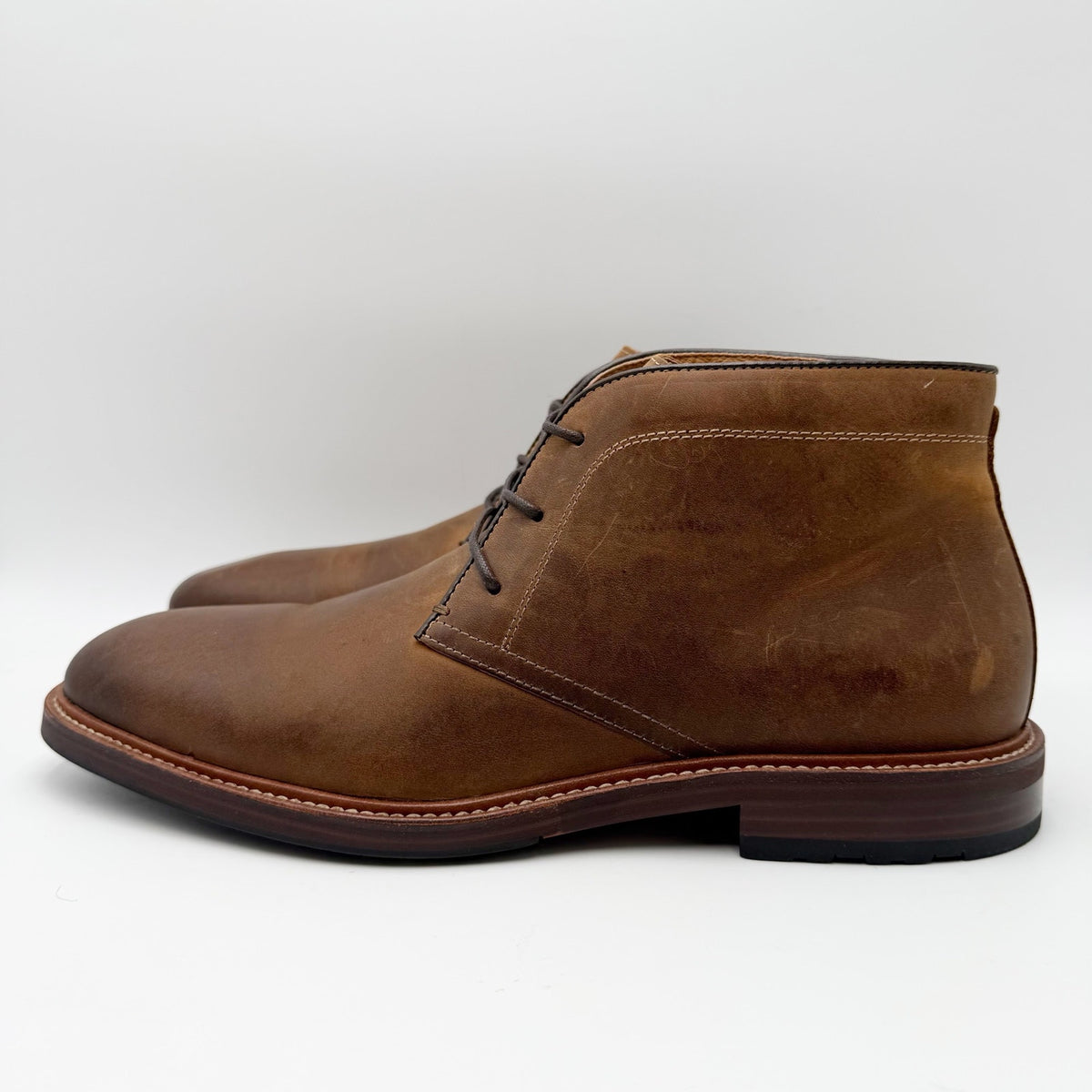 Florsheim Mens Anthem Plain Toe Chukka Boots Size 10.5 M Brown Leather NWOB