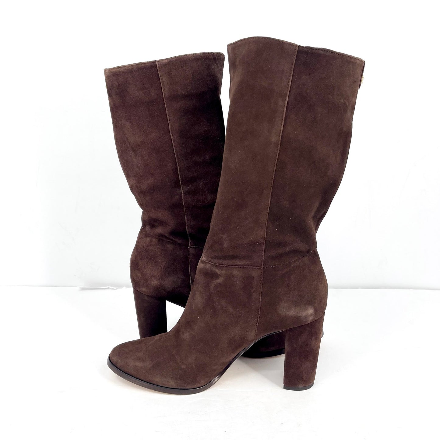 Lauren Ralph Lauren Artizan II Mid Calf Boots US 9.5 B EU 41 Brown Suede NWOB