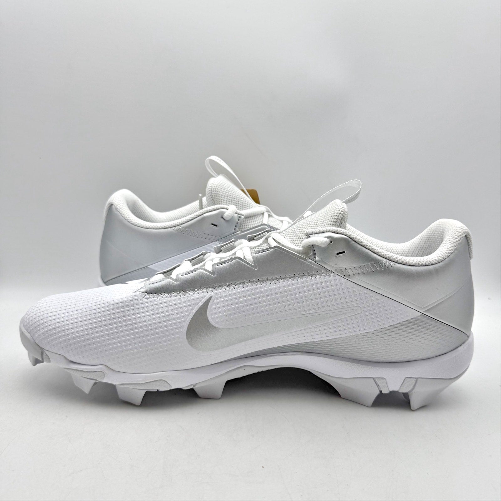 NIKE Mens Vapor Edge Shark 2 Football Cleats US 13 EU 47.5 White Silver NIB