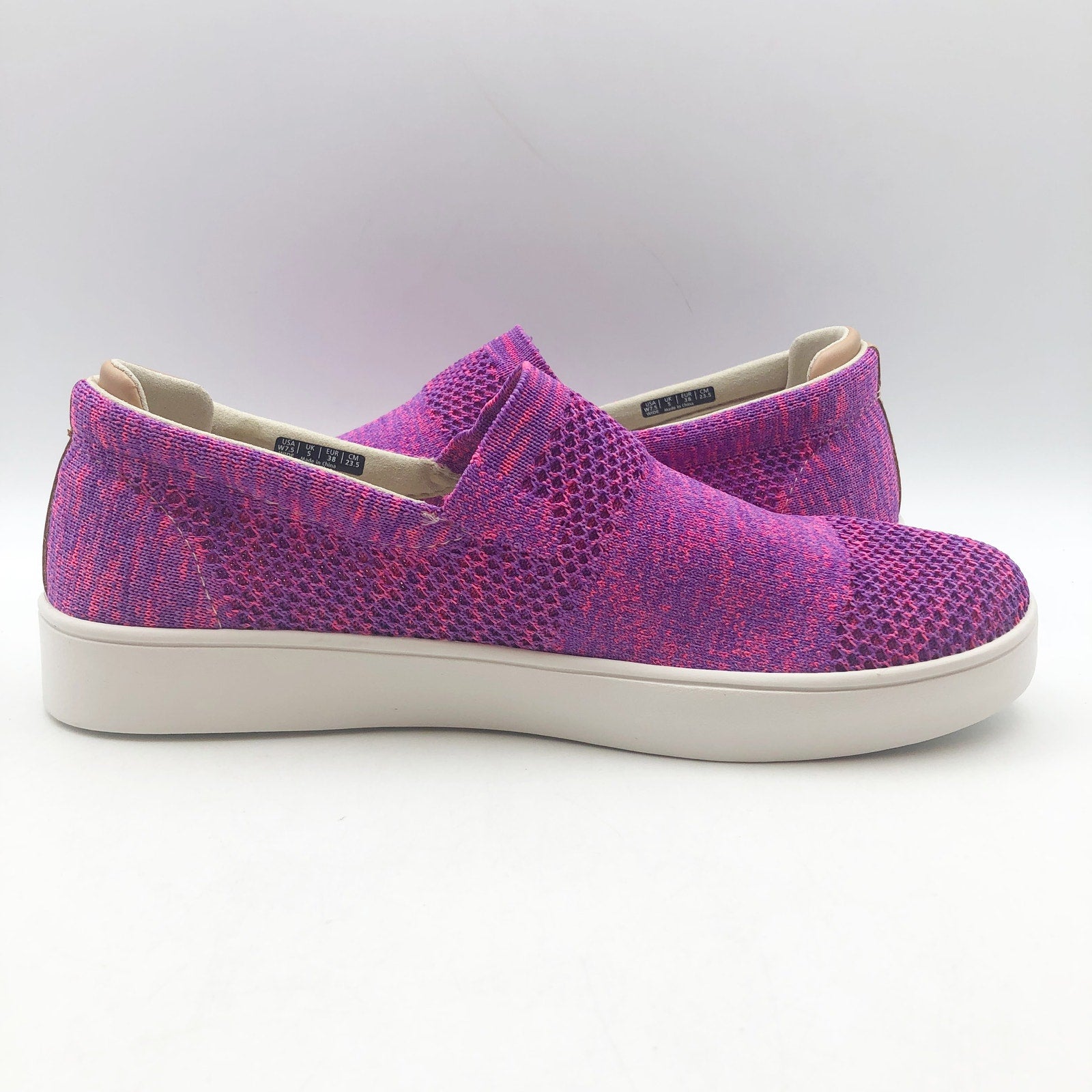 Spenco Womens Coastal Slip-on Sneakers Size 11 B Blush Purple Pink Knit NIB