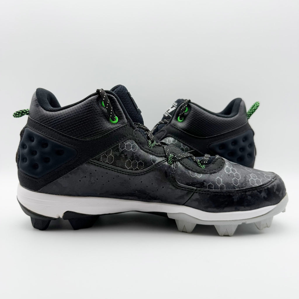 Under Armour Mens Bryce Harper 8 Mid RM Baseball Cleats Size 13 Black Green NWOB