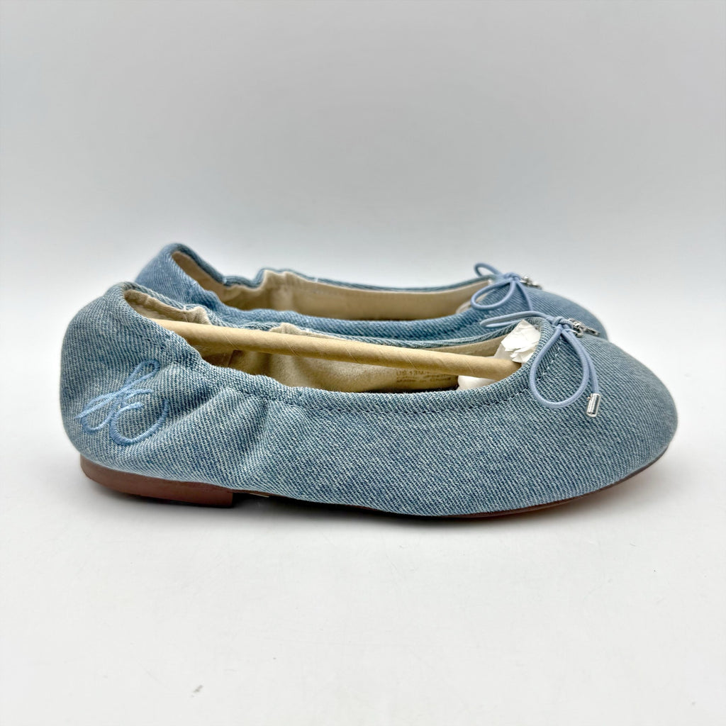 Sam Edelman Kids Felicia Ballet Flats US 13 M EU 31 Blue Denim Leather NIB