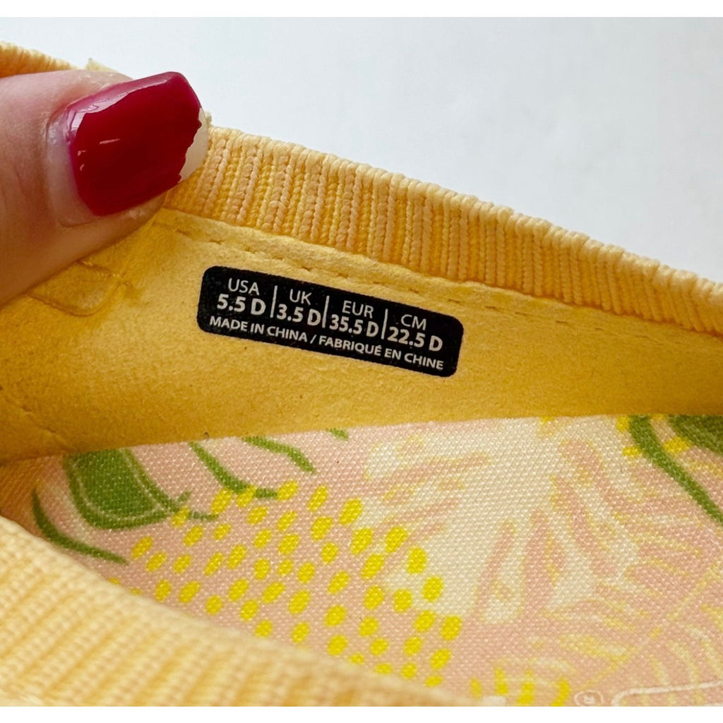 Spenco Women's Blissful Casual Shoes 5.5 Wide Sundress Yellow Slip On Mule NIB
