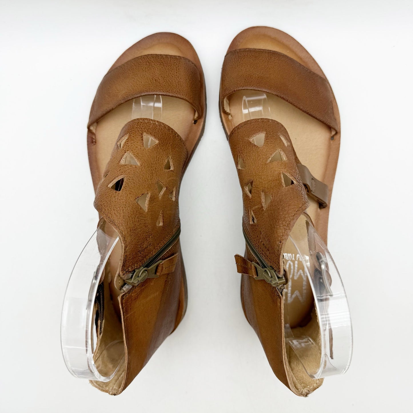 Miz Mooz Womens Frida Sandals EU 39 US 8.5-9 Brown Brandy Leather NIB