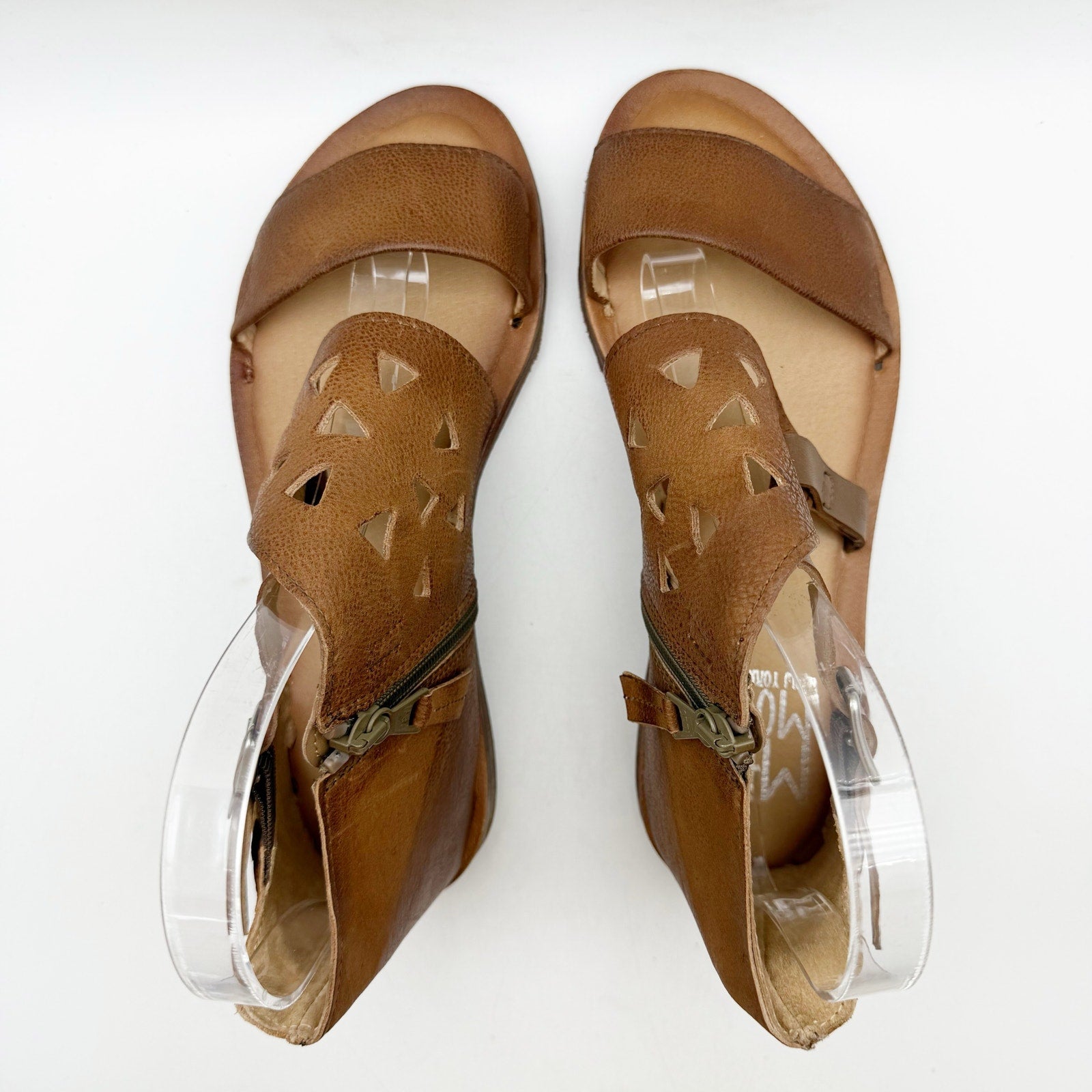 Miz Mooz Womens Frida Sandals EU 39 US 8.5-9 Brown Brandy Leather NIB