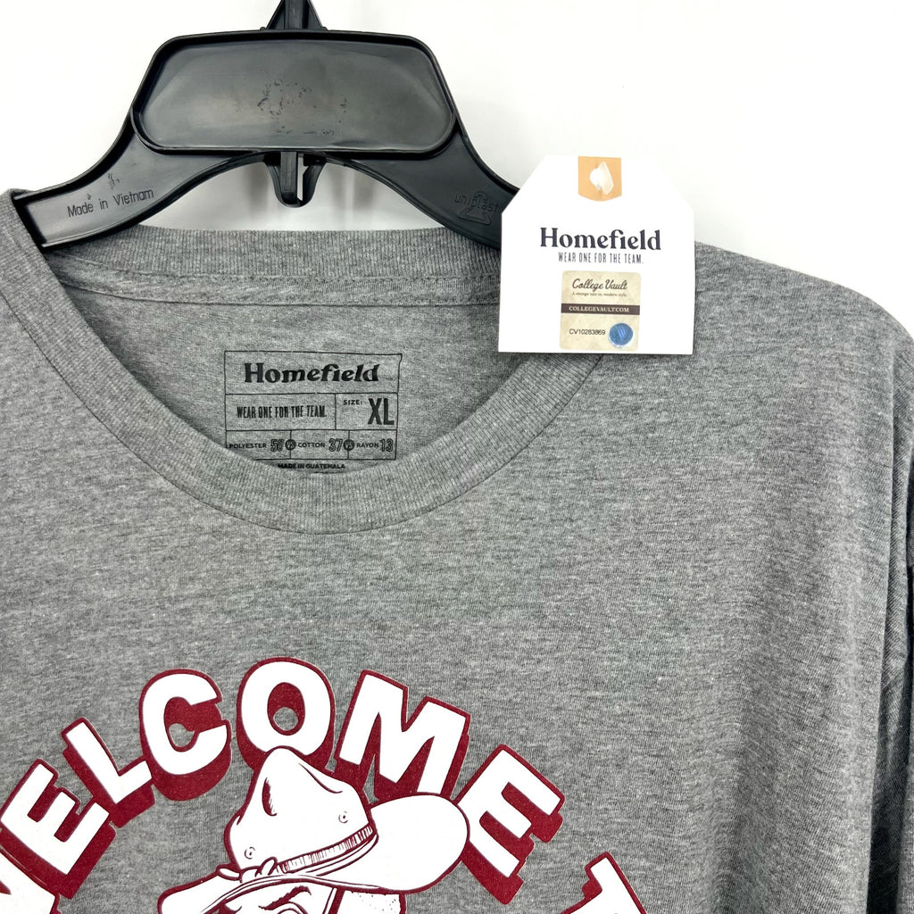 HOMEFIELD Mens Texas A&M Welcome to Aggieland T-Shirt XL Heather Grey NWT