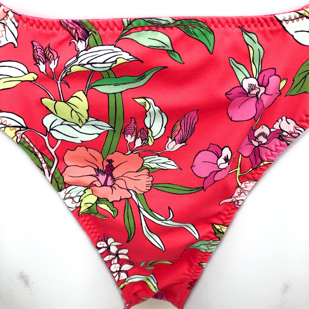 TOMMY BAHAMA Summer Floral Reversible Hipster Bottom Small Passion Pink NWT