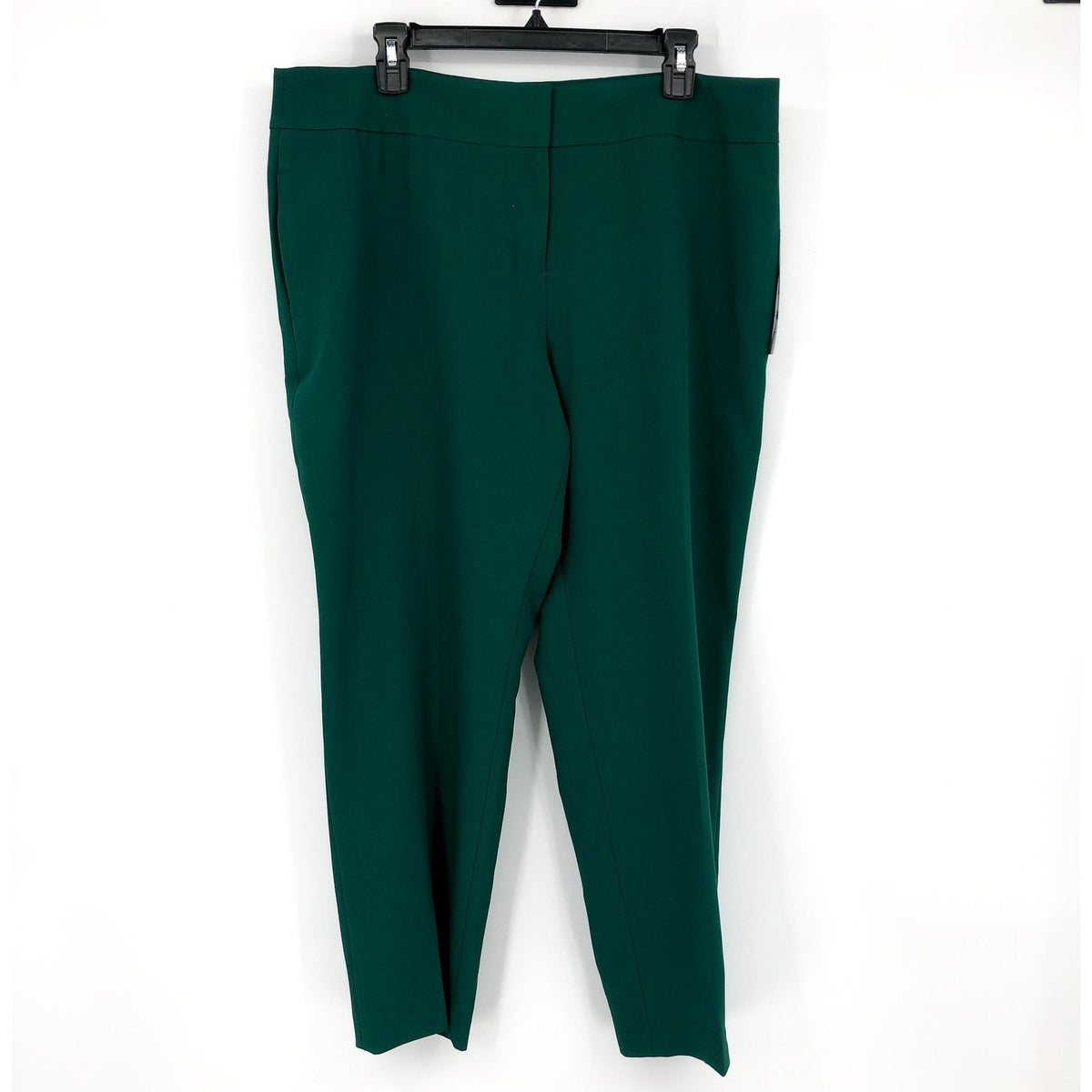 LE SUIT Womens Slim Straight Suit Pants Size 16 Petite Emerald Green Stretch NWT