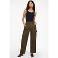 LACAUSA Women's Aiden Trouser Jeans Size 0 Green Brown Nori Wash Mid Rise NWT