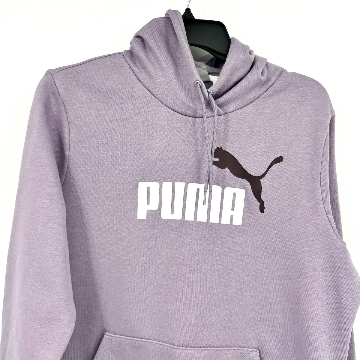 PUMA Womens Essentials Big Logo Hoodie Large Purple Pale Plum Sweatshirt NWT