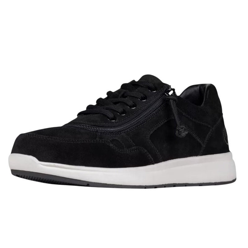 BILLY Footwear Mens Comfort Jogger Sneakers US 7.5 Wide EU 40.5 Black Suede NWOB