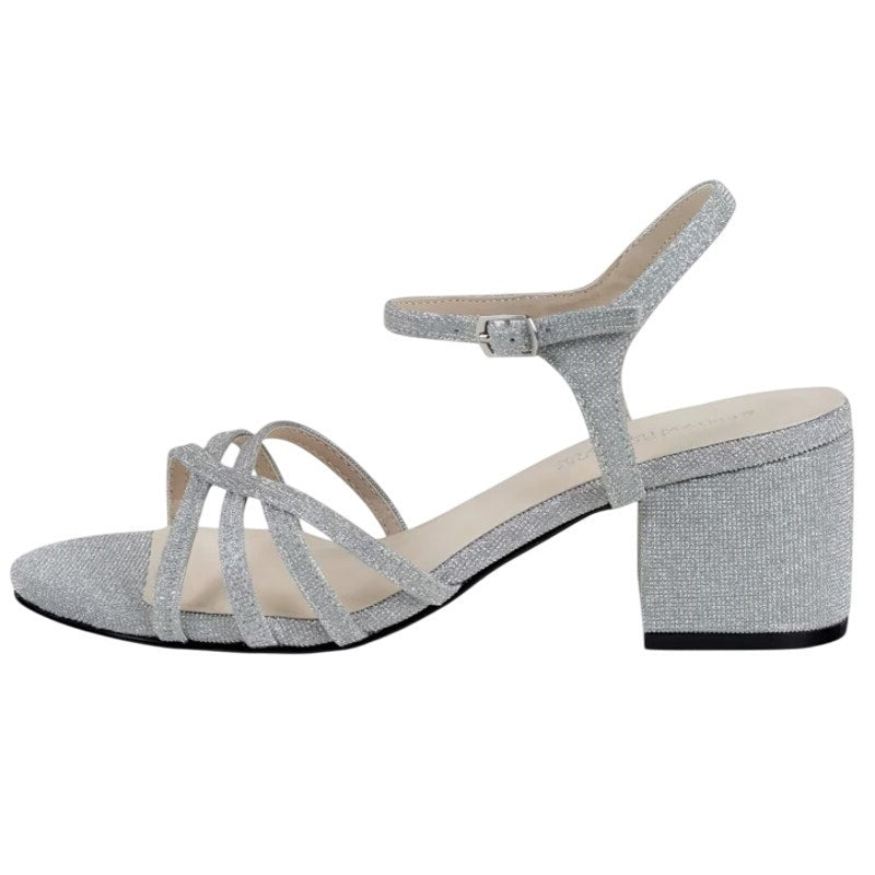 Touch Ups by Benjamin Walk Womens Delilah Sandals US 12 Wide Silver Metallic NIB