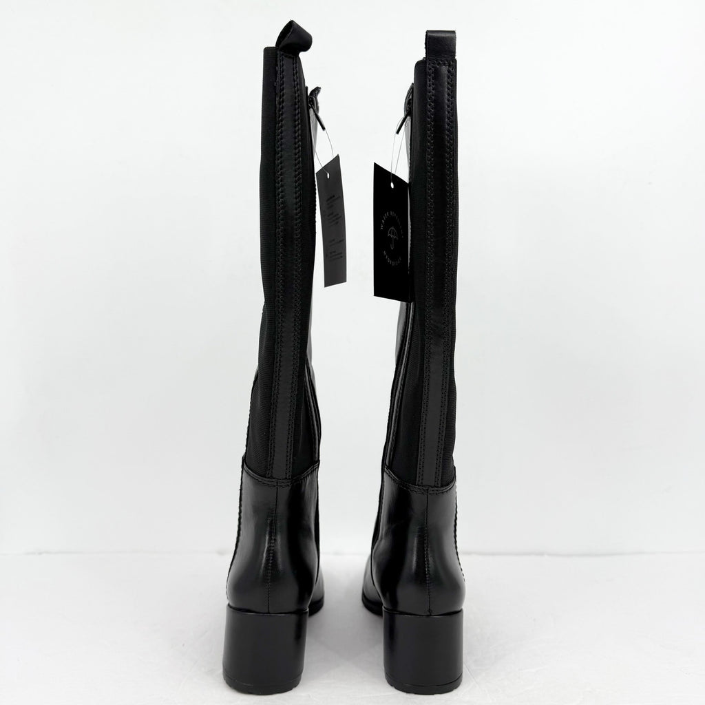 Naturalizer Women Brent Knee High Boots US 8.5M Black Leather Weatherproof NIB