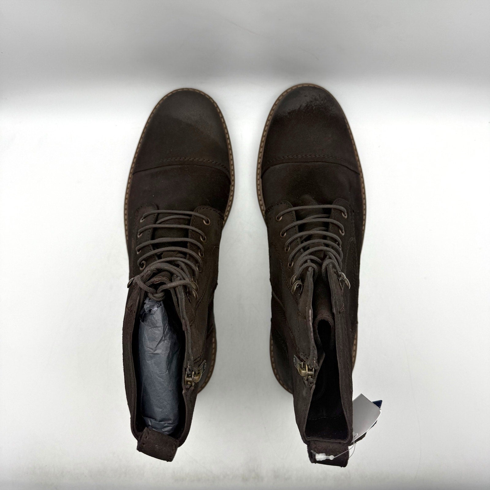 Anthony Veer Mens Wilder Ankle Boots US 12 M EU 45 Brown Suede Cap Toe NIB
