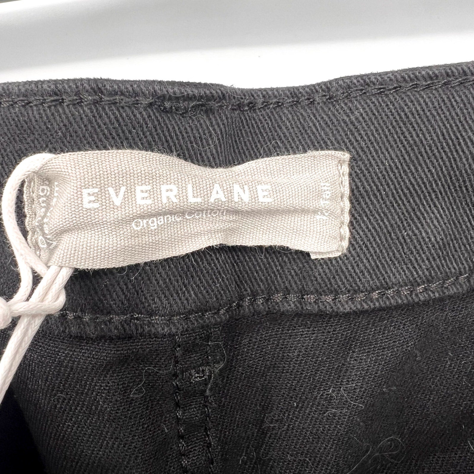 EVERLANE Women's The Utility Barrel Pants Size 12 TALL Black Cotton Twill NWT