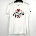 CHAMPION Womens Auburn Tigers Faux Crest T-shirt XL White Short Sleeve NWOT