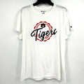 CHAMPION Womens Auburn Tigers Faux Crest T-shirt XL White Short Sleeve NWOT
