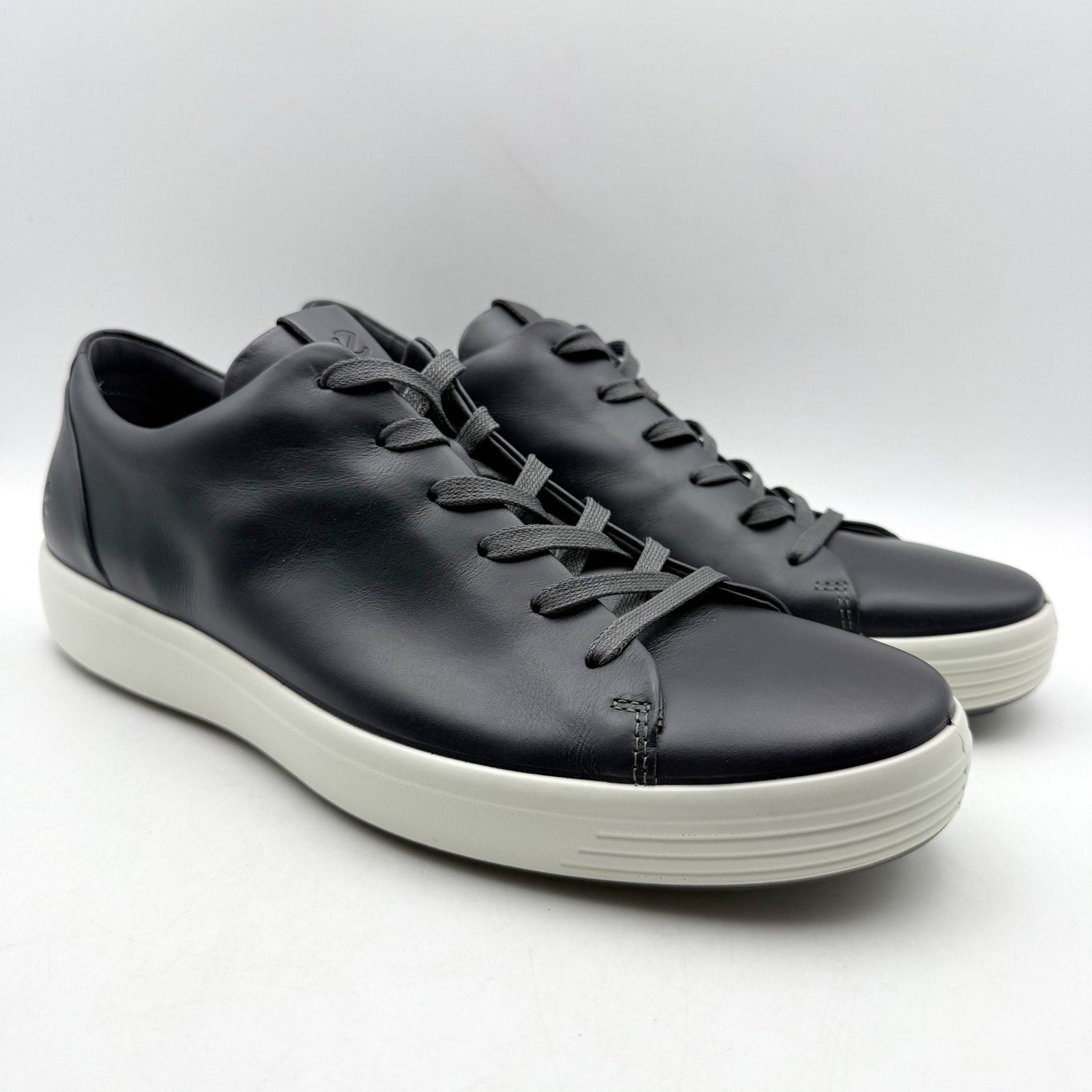 ECCO Mens Soft 7 Premier Sneakers EU 43 US 9-9.5 Black Leather NIB