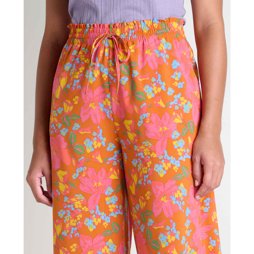 TOAD & CO. Women's Sunkissed Wide Leg Pants Small Orange Persimmon Tulip NWT