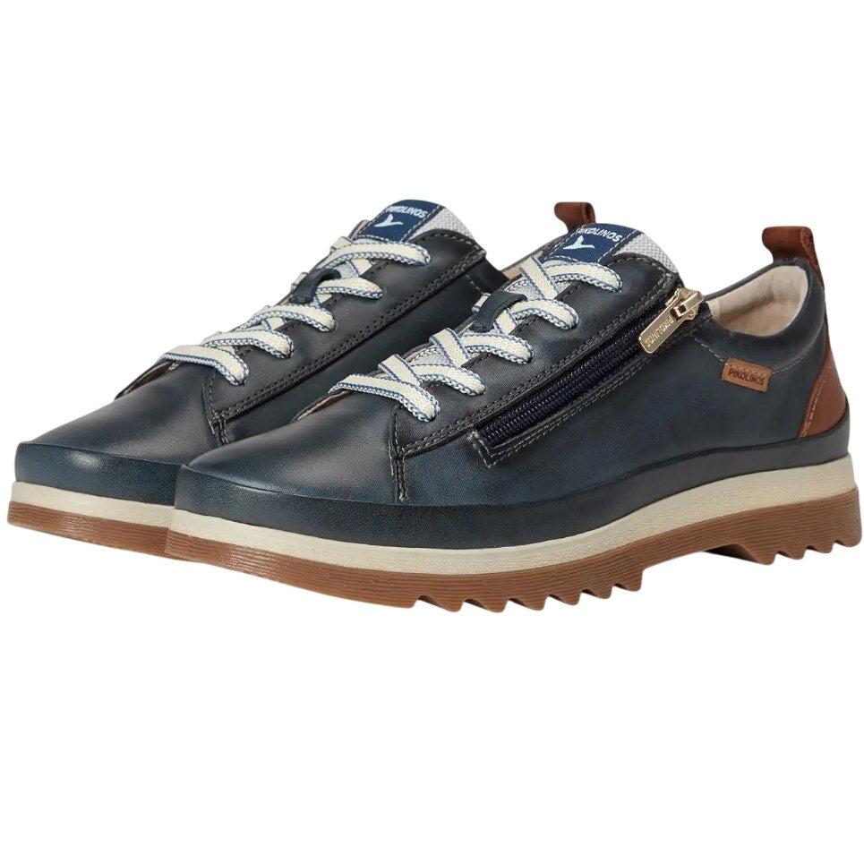 Pikolinos Womens Vigo W3W-6979 Sneakers EU 39 US 8.5-9 Blue Ocean Leather NIB