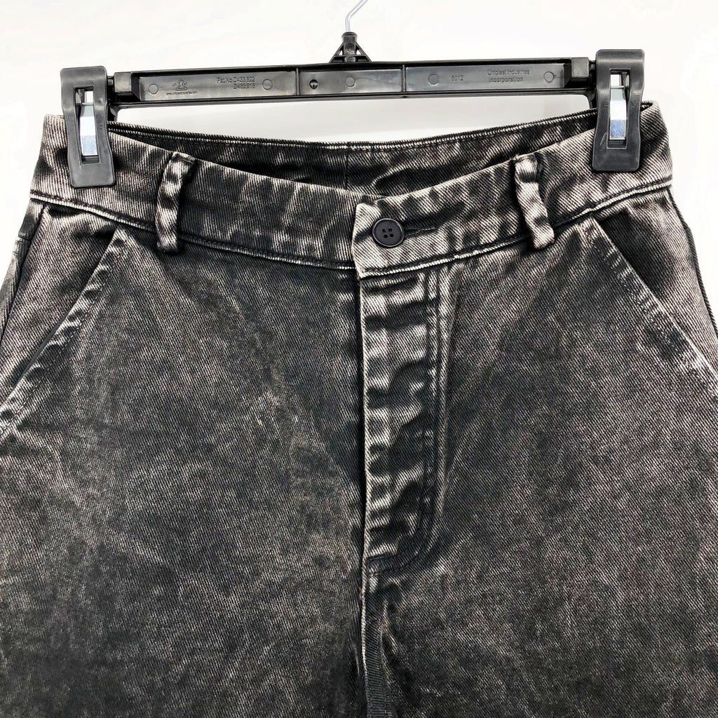 LACAUSA Women's Aiden Trouser Jeans Size 2 Black Mineral Wash Mid Rise NWT