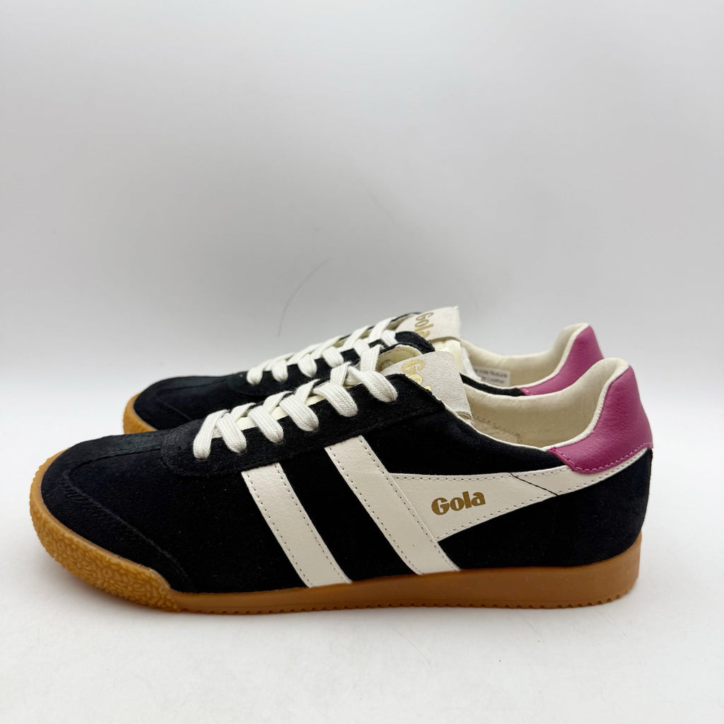 Gola Womens Elan Casual Sneakers Size 6.5 EU 37.5 Black White Fuchsia NIB