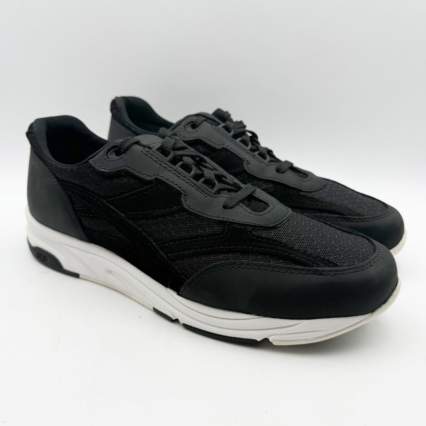 SAS Womens Tour Mesh Comfort Walking Sneaker US 9.5 Narrow Black Leather NIB