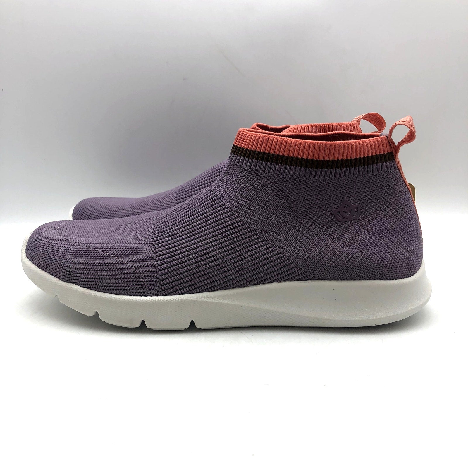 Spenco Womens Pure Love Knit Casual Sneaker 10 WIDE Elderberry Purple NIB