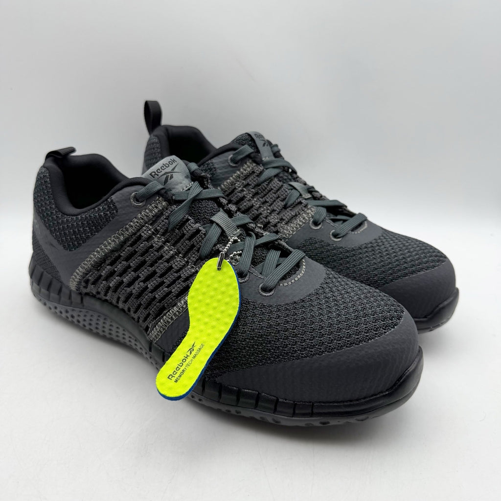 Reebok Mens Print Work ULTK Work Shoes US 8.5 M Grey Black Composite Toe NIB