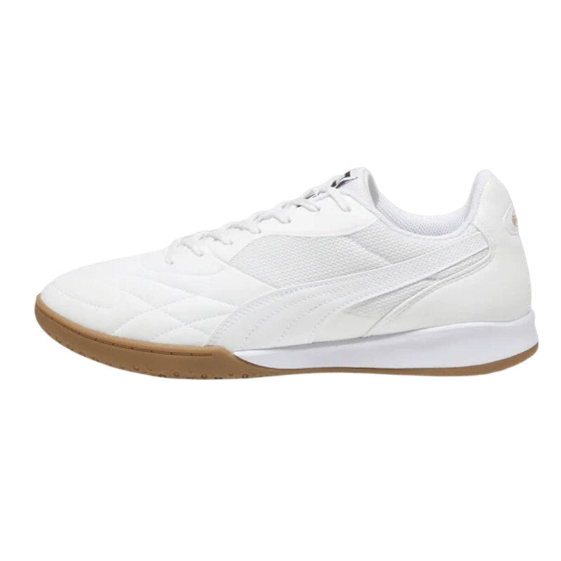 PUMA Mens King Top It Indoor Soccer Sneaker US 11.5 White Gold NWOB