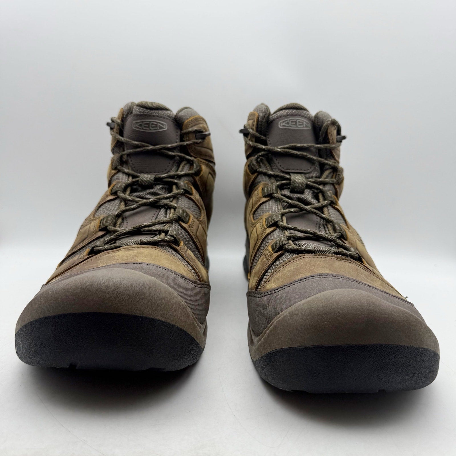 Keen Mens Circadia Mid Hiking Boots US 14 EU 47.5 Brown Leather Waterproof NWOB