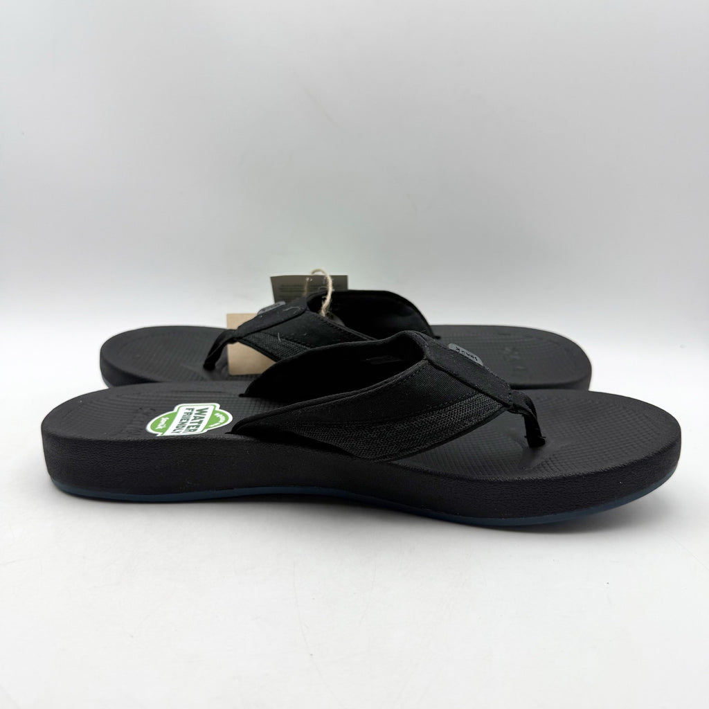 Sanuk Mens Cosmic Seas Mesh Thong Sandals US 11 EU 44 Black NWOB
