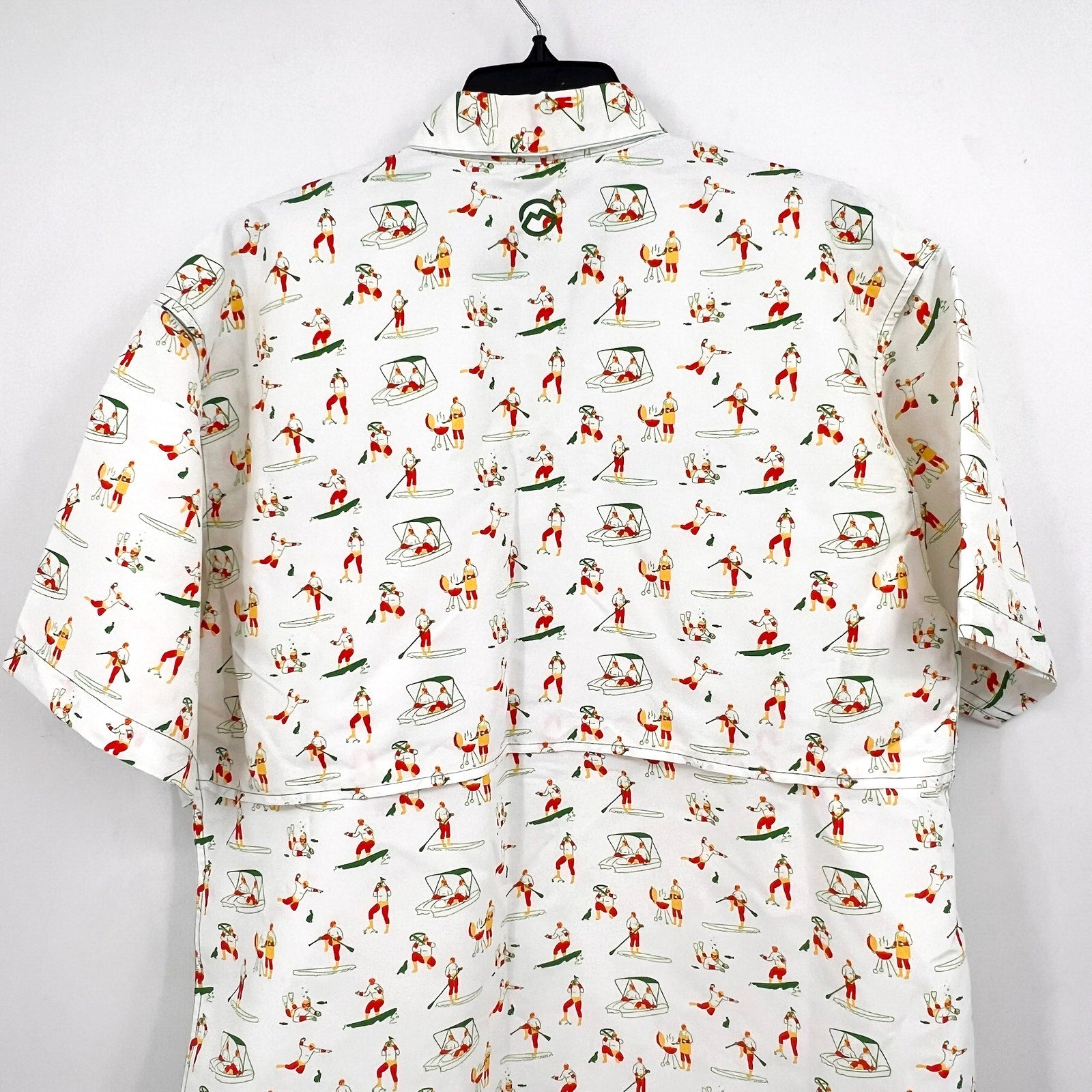 MAGELLAN OUTDOORS Laguna Madre Luchadores Fishing Shirt Medium White Multi NWOT