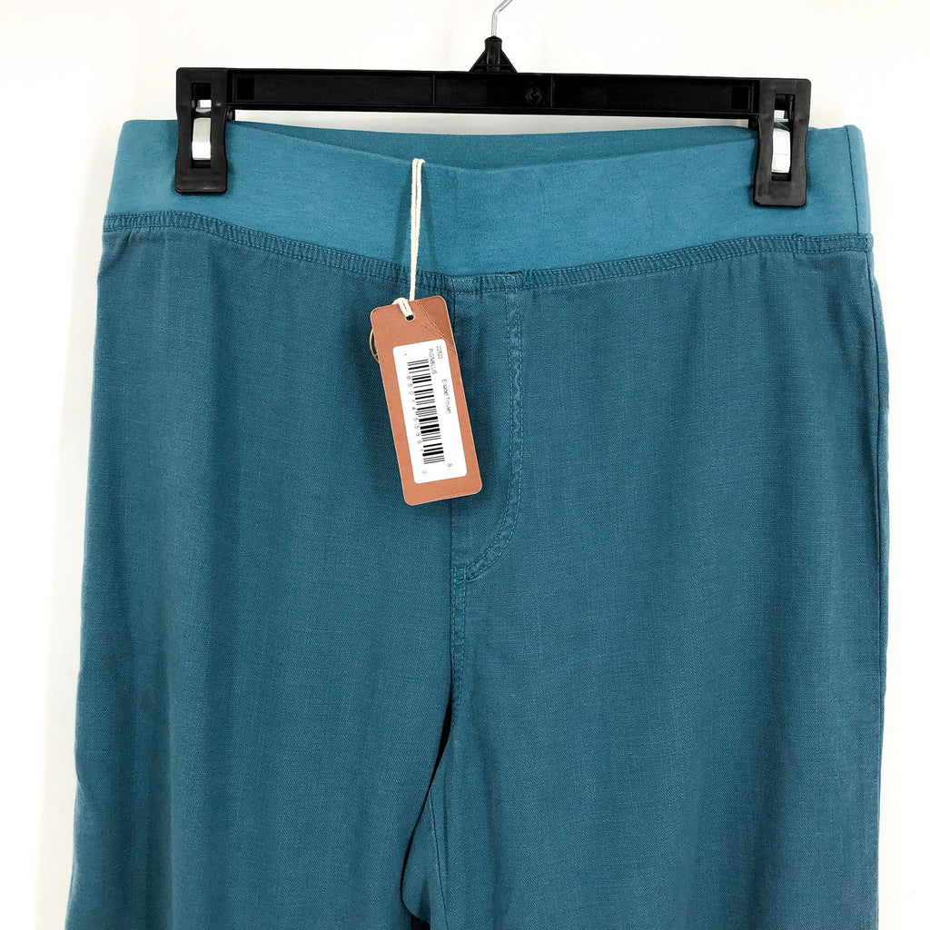 XCVI Women's Hydra Flare Pants Small Blue Safe Harbor Stretch Frayed Hem NWT