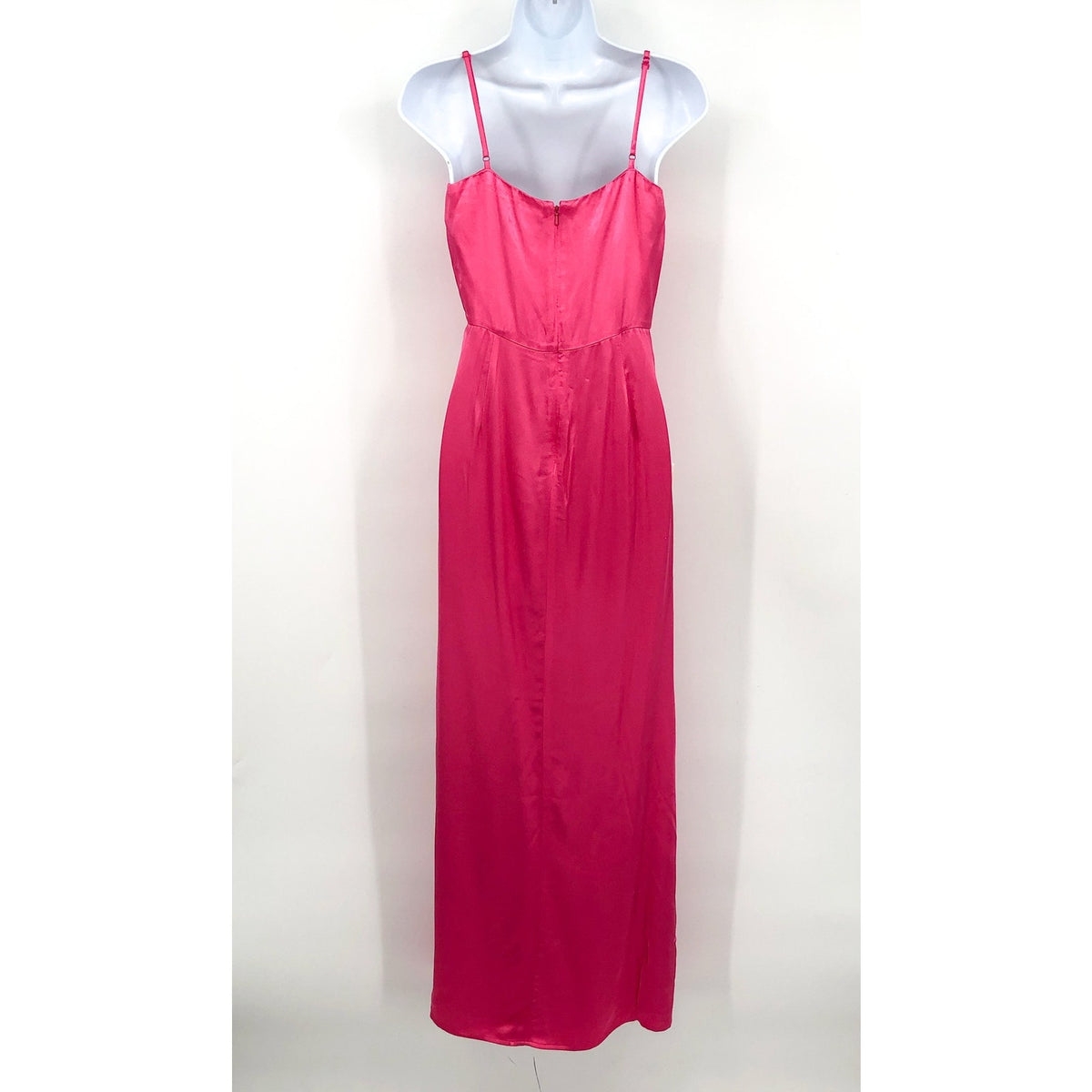 BARDOT Women's Zadie Midi Dress XS US 4 Raspberry Pink Satin Ruched NWT