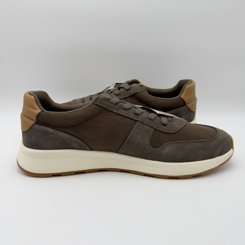 Toms Mens Travel Lite Retro Casual Sneakers Size 11 EU 44 Olive Brown Suede NIB